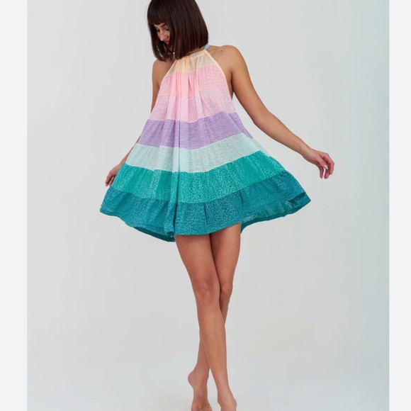 Pitusa Popsicle Halter Mini Dress - Pastels Standard One Size - Picture 1 of 7